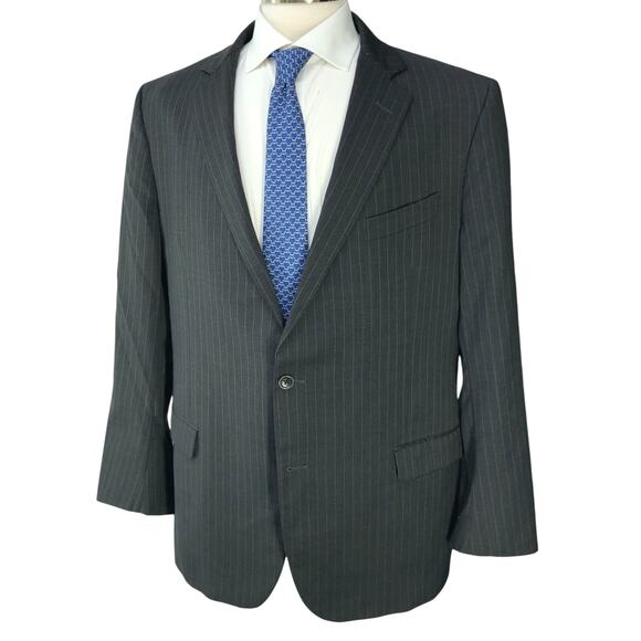 Brooks Brothers 1818 Mens Size 46L Suit Drop 5 Fitzgerald Pinstripe *TINY FLAW - Picture 2 of 16